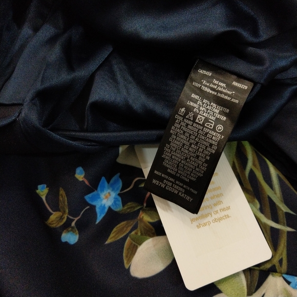 🍒NWT🍒 TED BAKER NAVY PENCIL DRESS - Picture 9 of 9